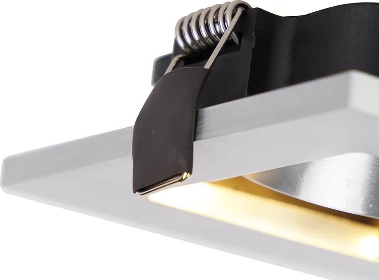 Sada 6 moderných zapustených bodových svetiel hliníkových otočných a naklápacích GU10 50mm - Qure