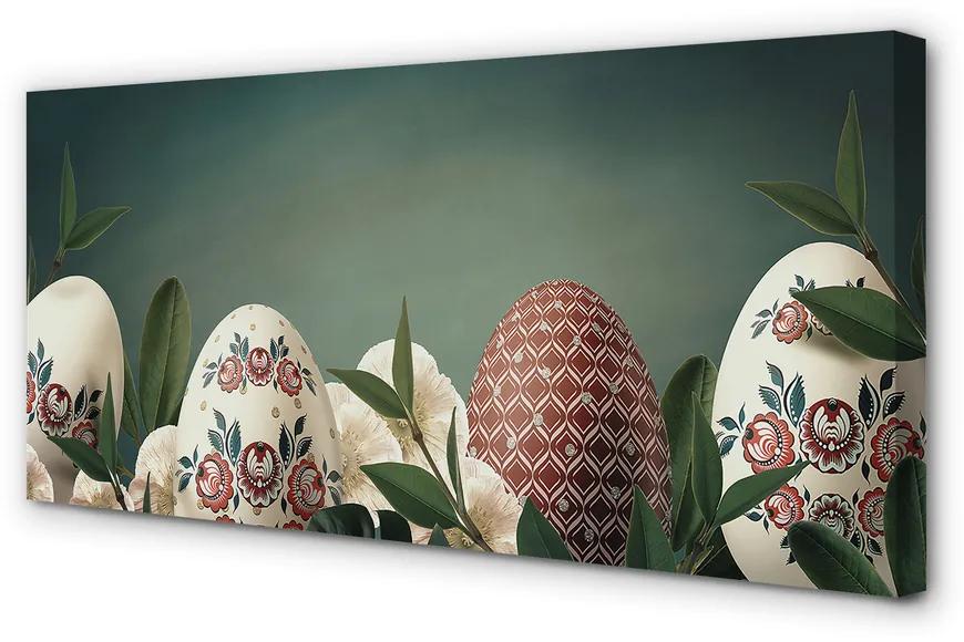Obraz na plátne Listy vajcom kvety 100x50 cm