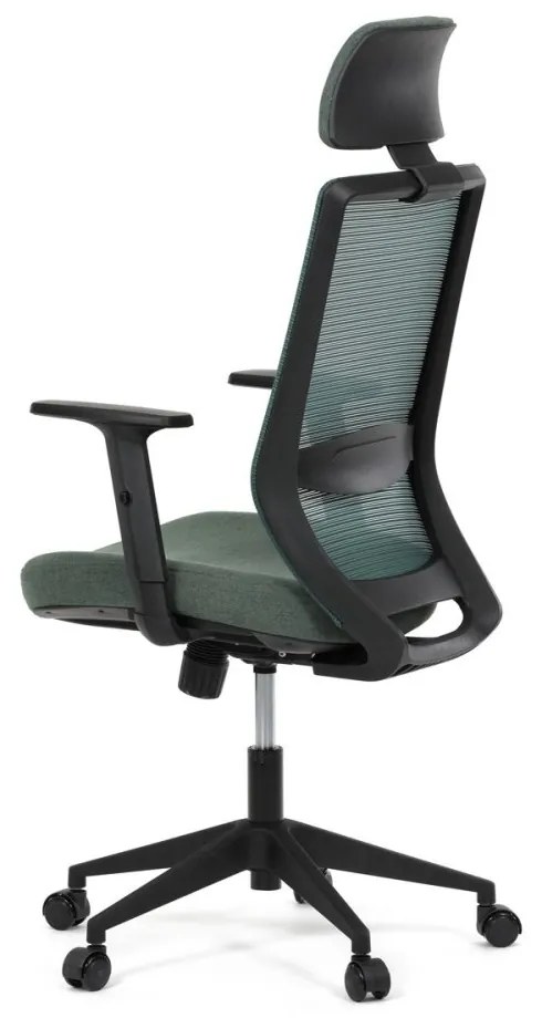 Kancelárska ergonomická stolička SENA — látka, čierna / zelená