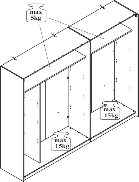 Šatníková skriňa Cordoba 270 cm, dub artisan/grafit