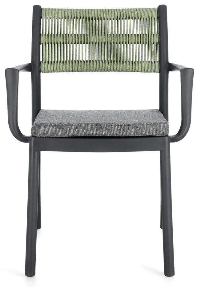 Sivé plastové záhradné stoličky v súprave 4 ks Alvin – Bizzotto