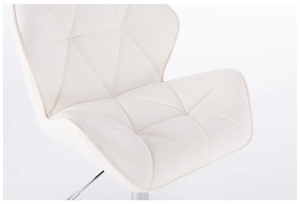 LuxuryForm DESIGN Stolička MILANO na striebornom tanieri - biela