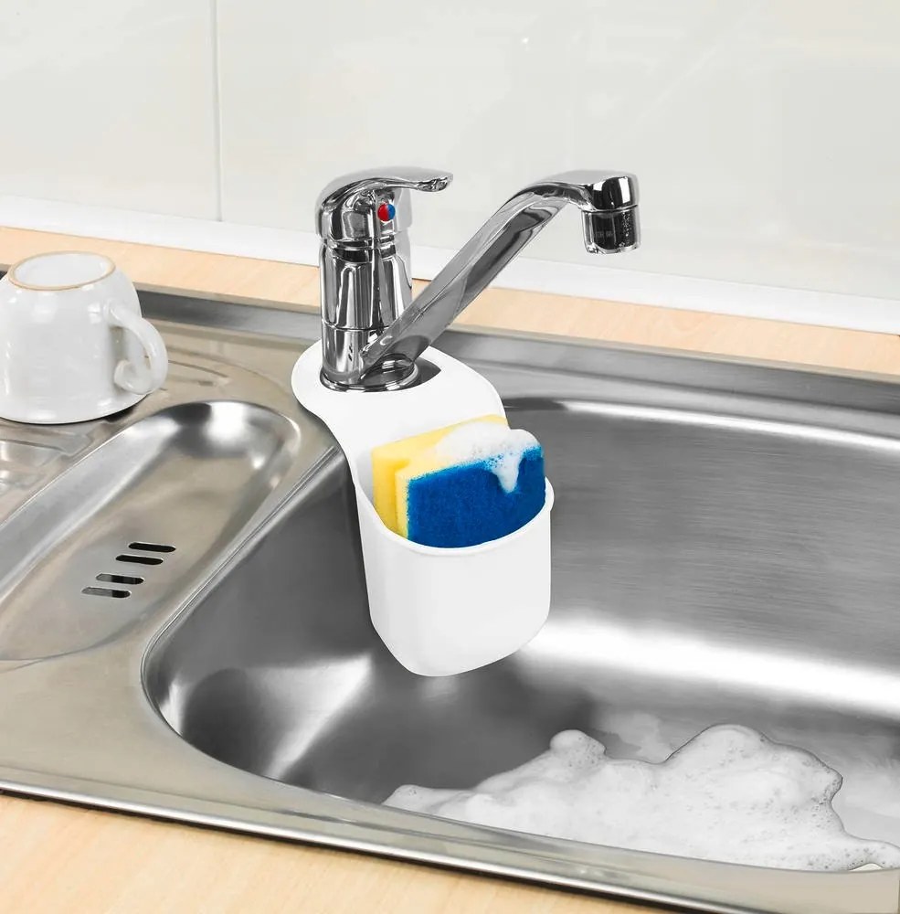 Erga Basic, drezový silikónový držiak na špongiu 100x4x195 mm, čierna, ERG-07866