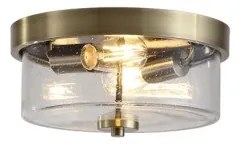 Searchlight 66210-2AB - Kúpeľňové stropné svietidlo PRESTON 2xE27/60W/230V IP44 priemer 33 cm, mosadz