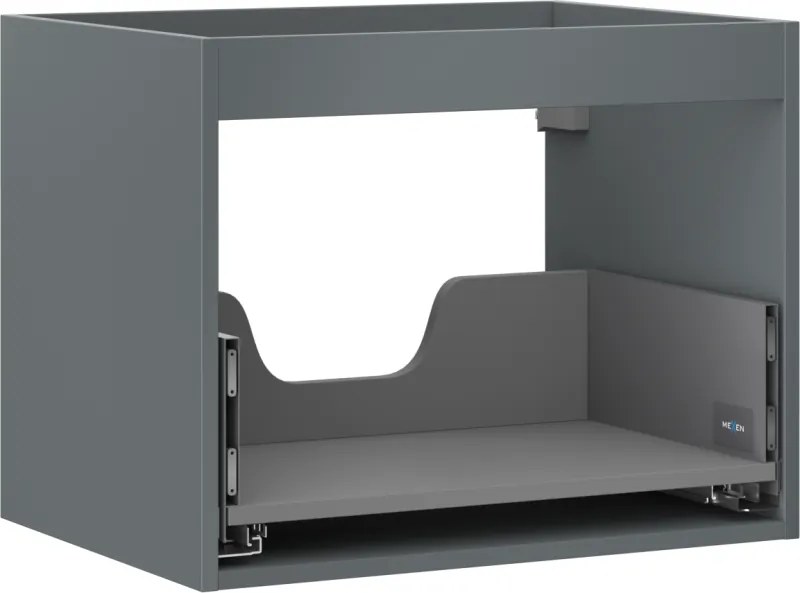 Mexen Box-A, závesná skrinka 60 cm, 1 zásuvka, grafitová matná, 91AX0-0600-470-1-66