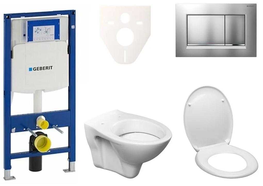 Cenovo zvýhodnený závesný WC set Geberit do ľahkých stien / predstenová montáž + WC S-Line S-line Pro 111.300.00.5ND7