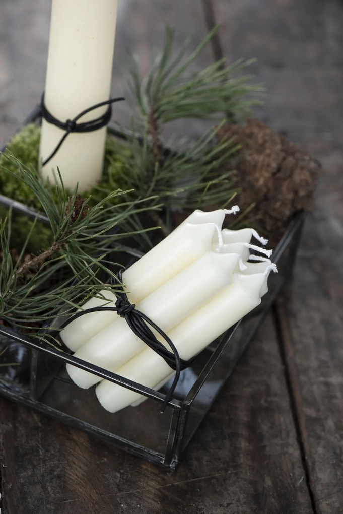 Ib Laursen Vysoká sviečka Rustic Cream 25 cm
