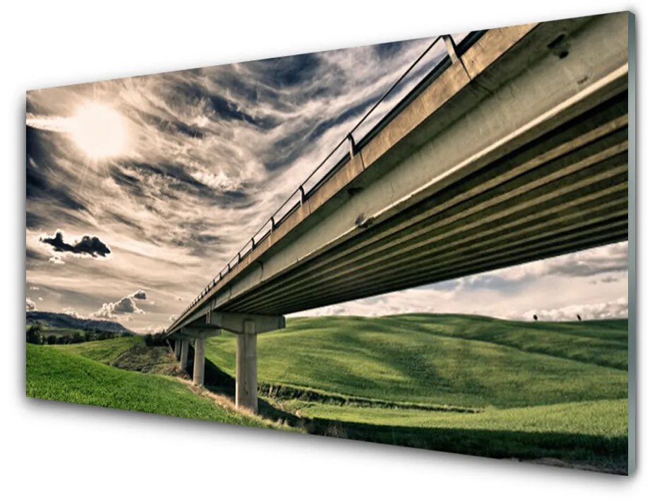 Obraz na akrylátovom skle Diaľnica most údolie 140x70cm
