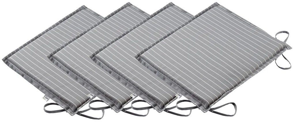 Livarno home Obojstranný podsedák, 38 x 42 x 3 cm, sivá, 4 kusy  (800004376)