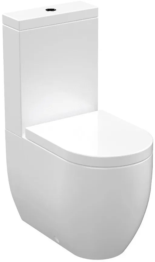 Kerasan Kerasan, FLO WC kombi misa 36x60cm, spodný/zadný odpad, biela, 311701