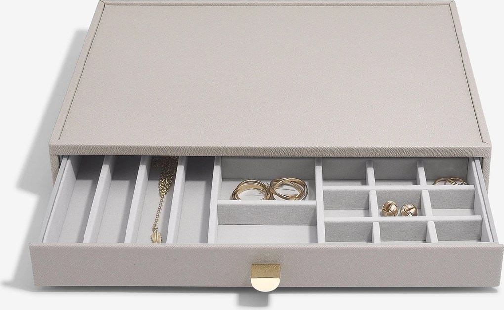 Krabička na šperky Stackers s 3 zásuvkami supersize taupe