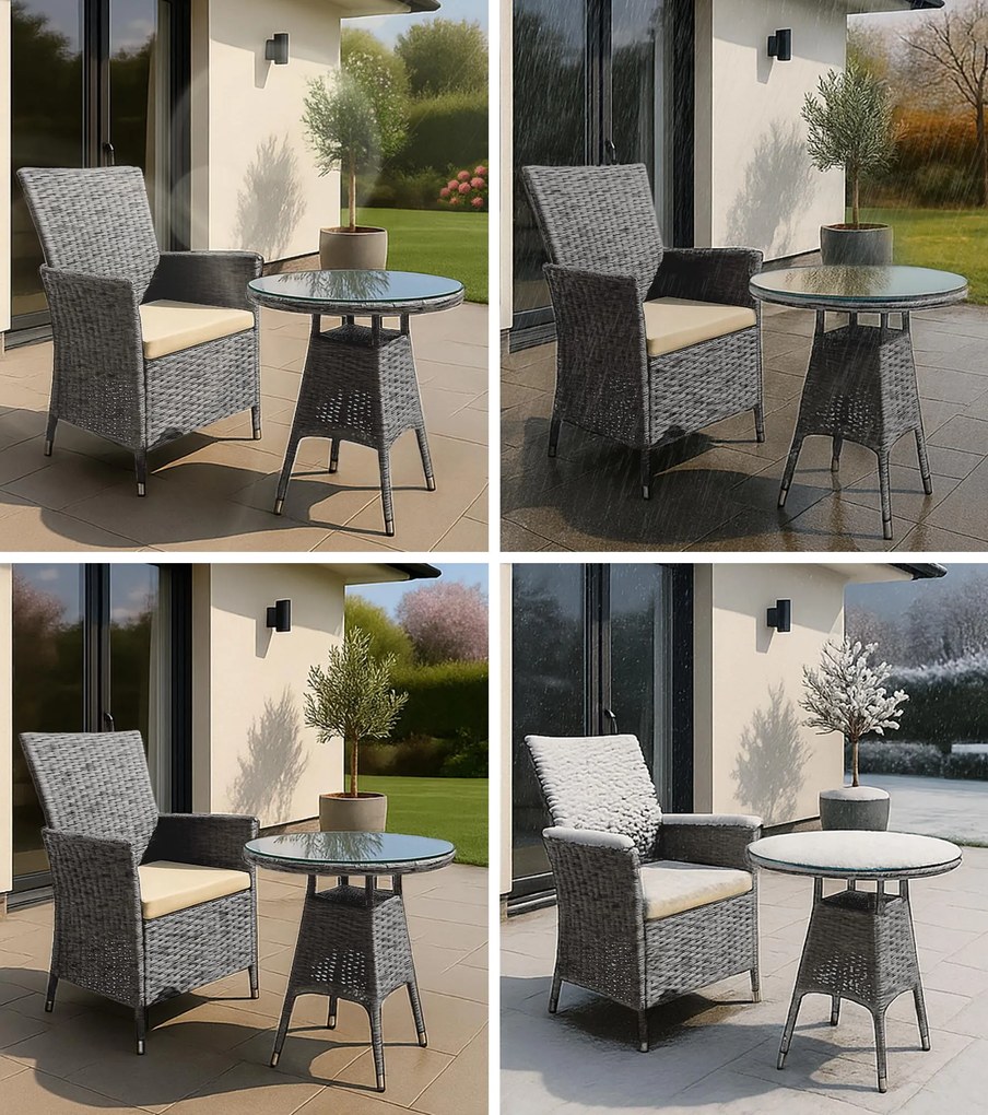 Sedacia súprava Fireda - sivá melírovaná