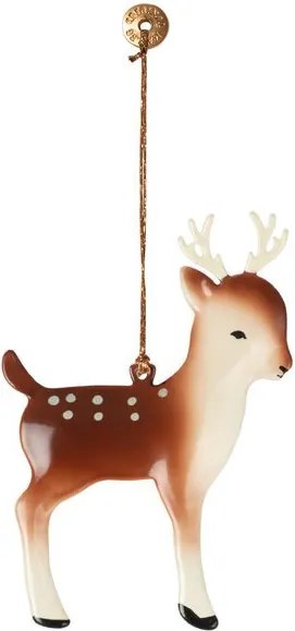 Vianočné dekorácie - kovová ozdoba Bambi