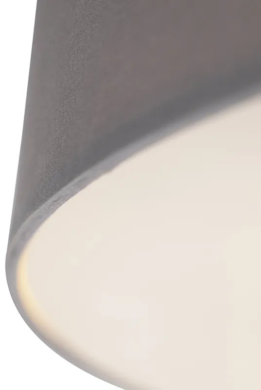 Rustikálne stropné svietidlo sivé 70 cm - Drum