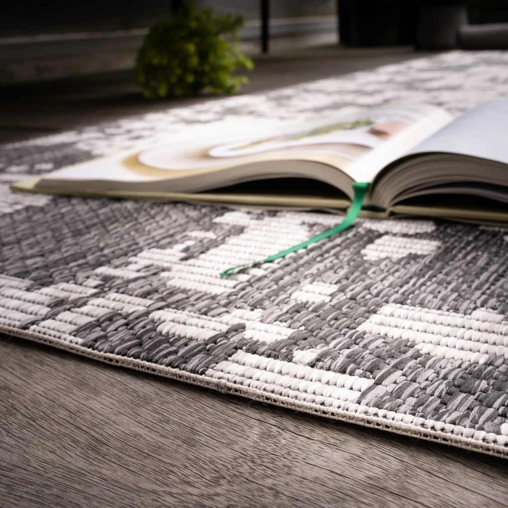 Kusový koberec My Tallinn 542 Grey - na von aj na doma, 160x230, šedá, chodba / predsieň, Obsession