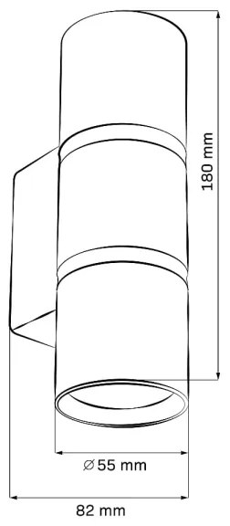 Nástenné svietidlo BAMBOO 2xGU10/10W/230V biela