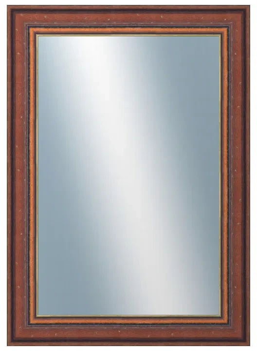 DANTIK - Zrkadlo v rámu, rozmer s rámom 50x70 cm z lišty ANGLIE hnedá Au Linka (612)