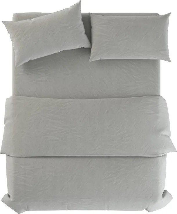 Sivozelené ľanové obliečky na dvojlôžko 200x200 cm Stone – Native Natural