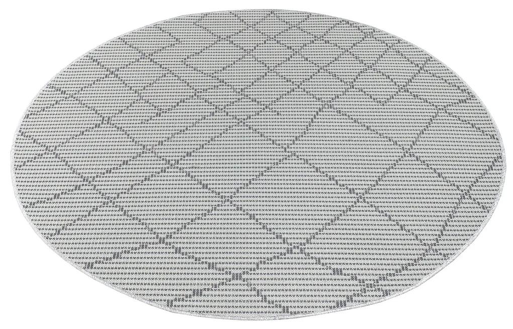 Dekorstudio Šnúrkový okrúhly koberec PALM 3526 - antracitový Priemer koberca: 160cm