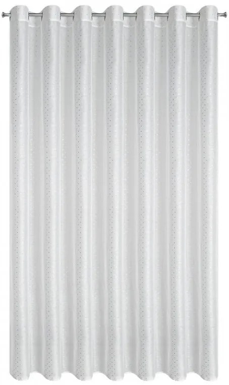 DECOREUM záclona so striebornou potlačou 300 cm x 250 cm biela 100 % polyester 101143