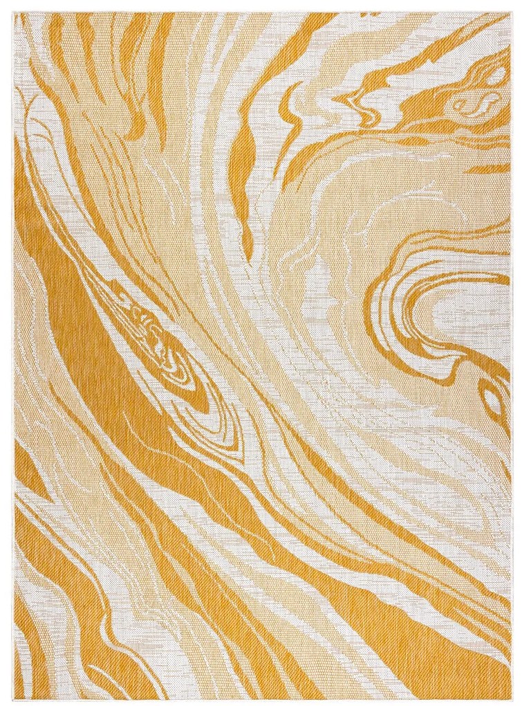 Dywany Łuszczów, Kusový koberec Sion Sisal Marble 22169 ecru/yellow – na von aj na doma, 80x150, žltá, chodba / predsieň