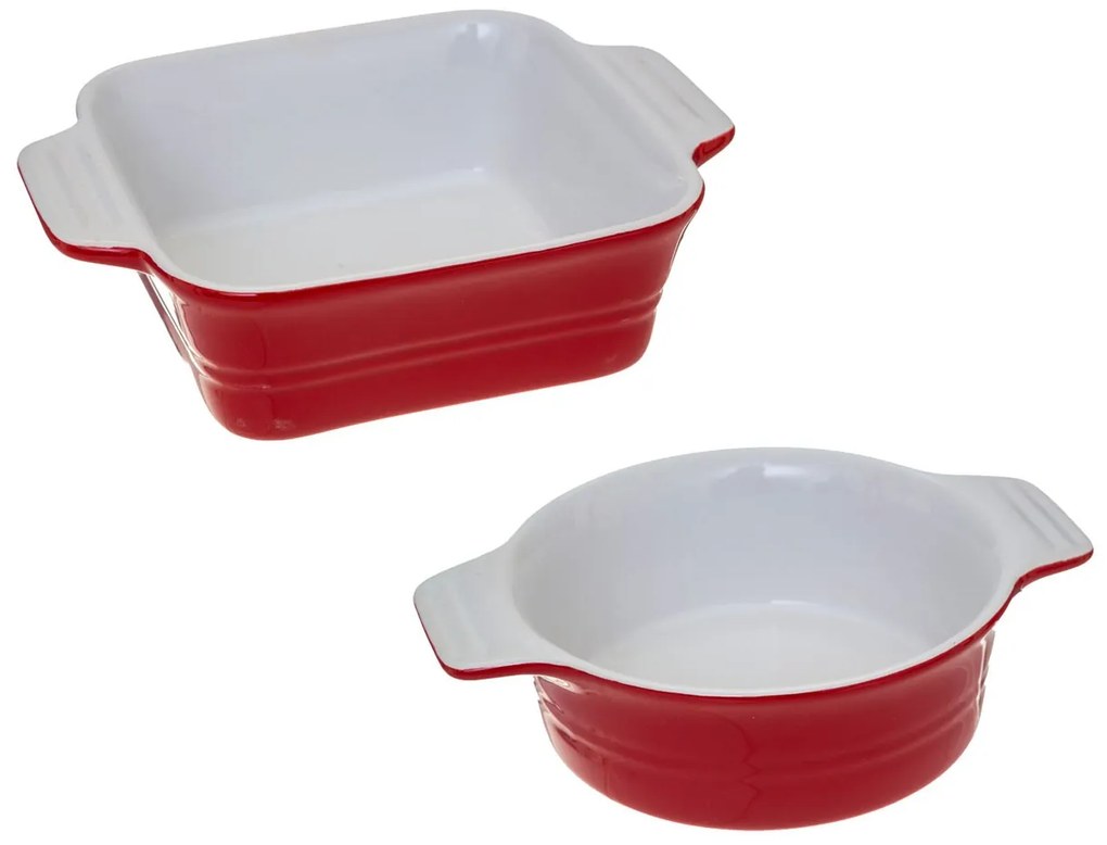 Keramická zapekacia misa Simple Red sada 2ks