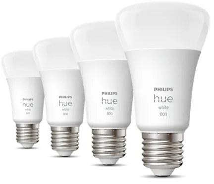 SADA 4x LED Stmievateľná žiarovka Philips Hue WHITE A60 E27/9W/230V 2700K