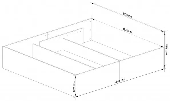 Manželská posteľ s roštom 180x200 cm, biela