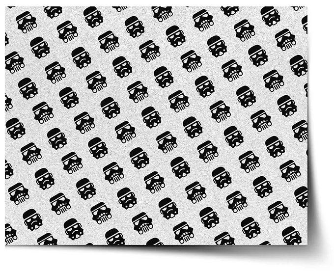 Sablio Plagát Star Wars Stormtrooper Pattern šikmý - 60x40 cm