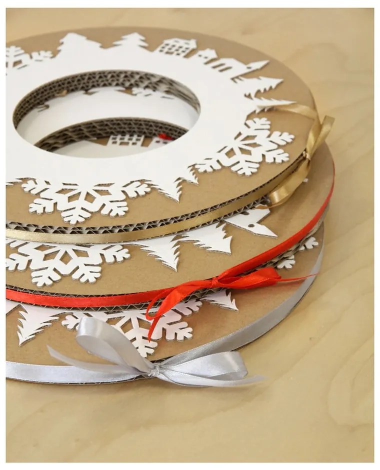 Adventný veniec so sivou stuhou Unlimited Design for kids
