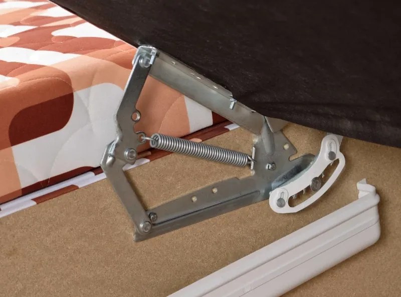 Polohovacie manželská posteľ Vesna, 200x180, hnedá vzor / hnedá (215/52)