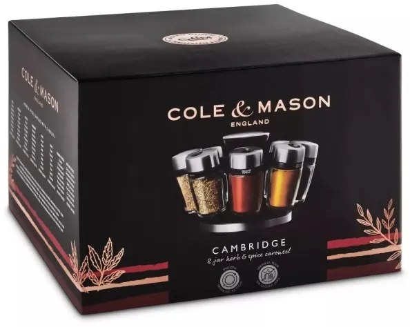 Cole&Mason - Otočný stojan s koreničkami MASTER 9 ks