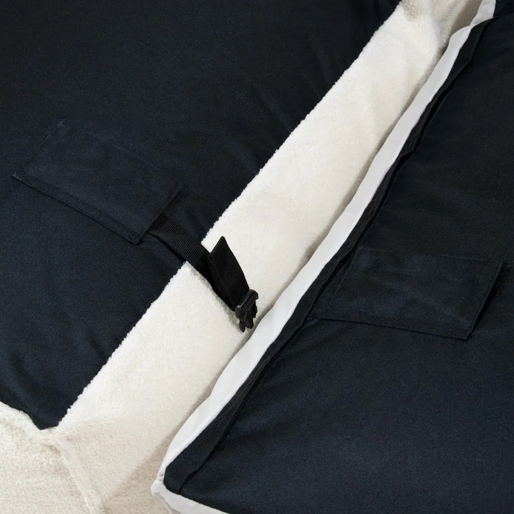 Svetlosivý sedací vak z textílie buklé Mass Corner 150 Left – SLOWDOWN