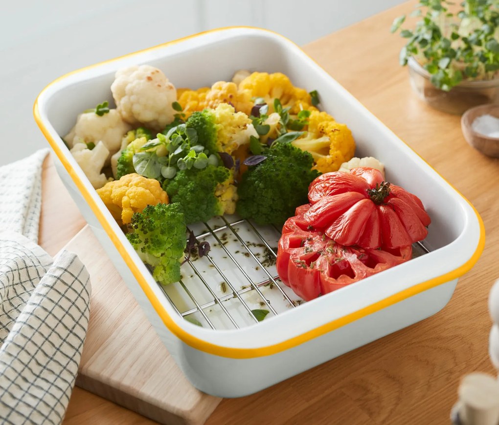 Smaltovaná forma na zapekanie s mriežkou