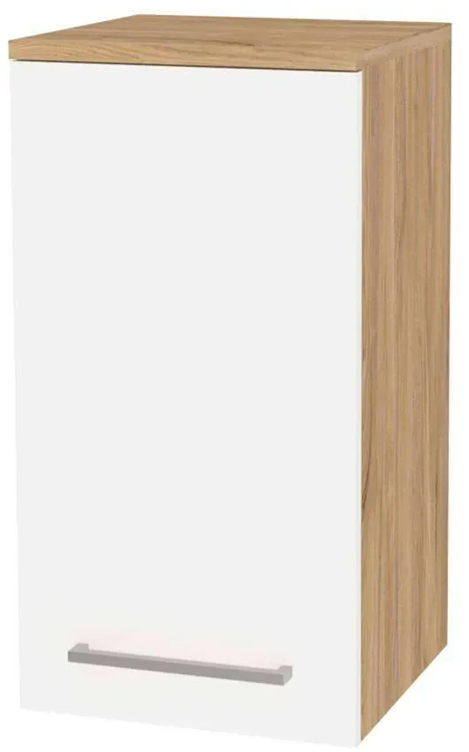 Mereo, Mereo Bino kúpeľňová skrinka horná 63 cm, ľavá, Multidecor, Jaseň horský, MER-CN695JASH