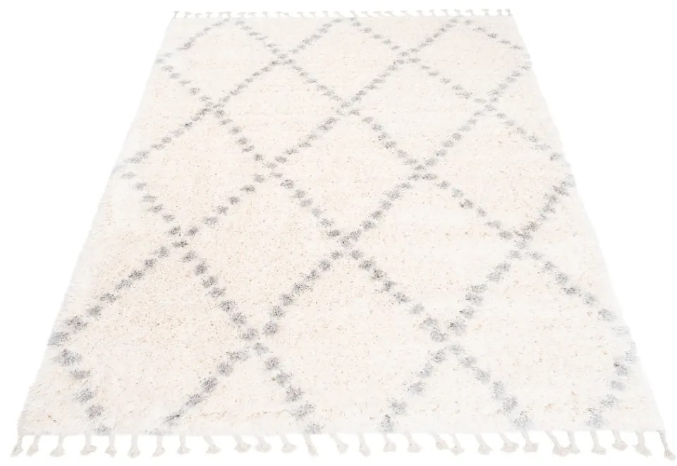 TA Krémový škandinávsky shaggy koberec Apach Rozmer: 120x170 cm