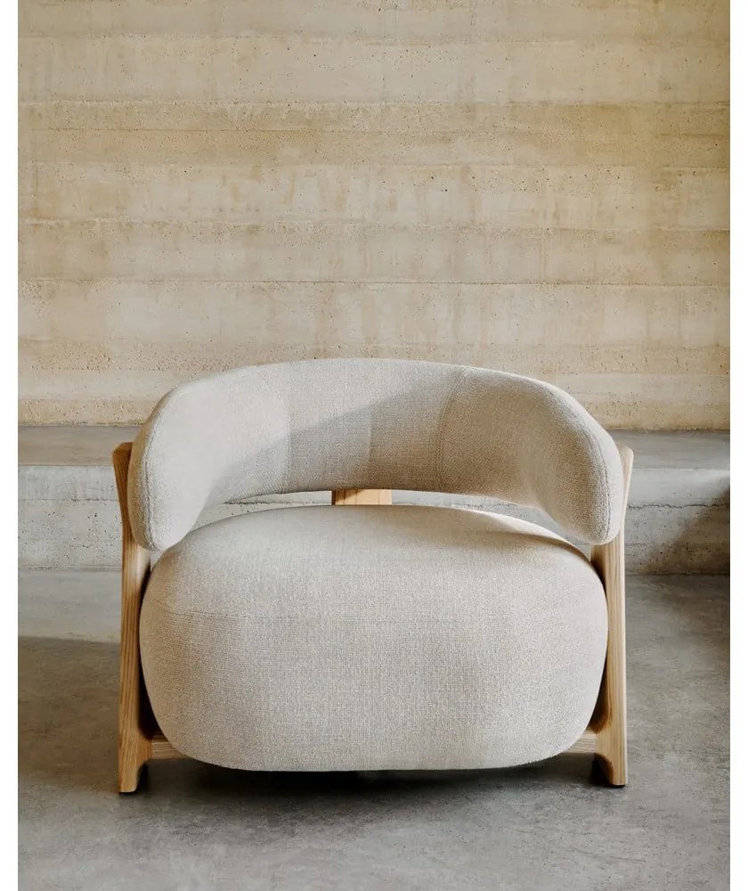 Béžové ženilkové kreslo Granite – Kave Home