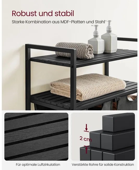 Kôš na bielizeň s 2 policami BLH211G01