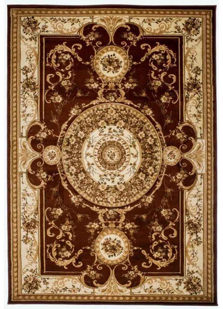 Kusový koberec klasický vzor 3 hnedý . 60x100cm