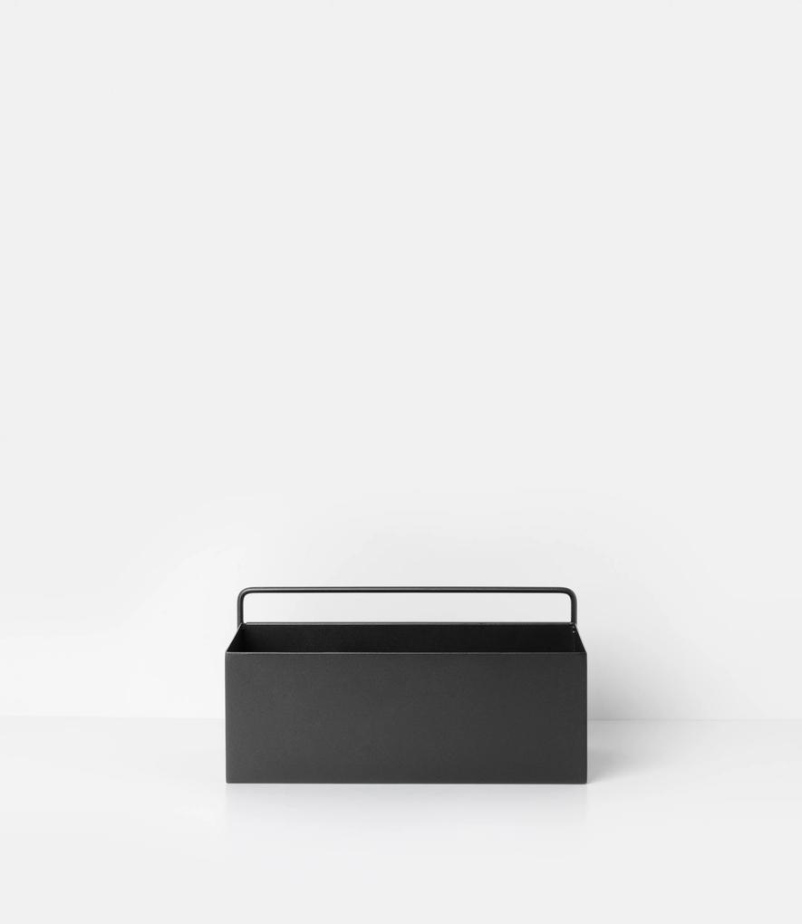 Nástenný box Wall Box, obdĺžnikový – čierny