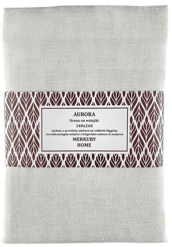 Záclona na šnurovanie AURORA polyester ecru 400x120 Merkury Home