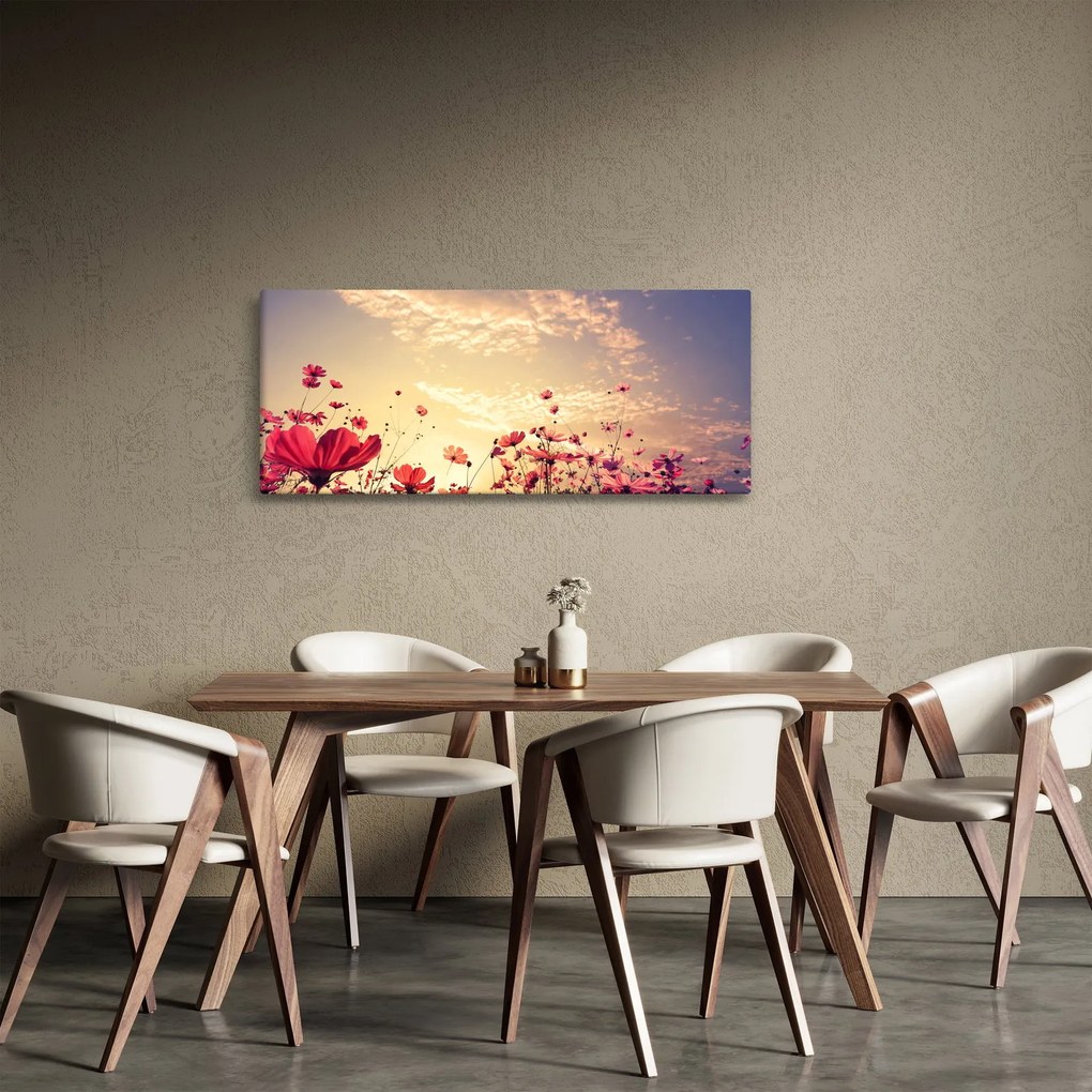 Obraz - Lúka s kvetmi (120x50 cm)