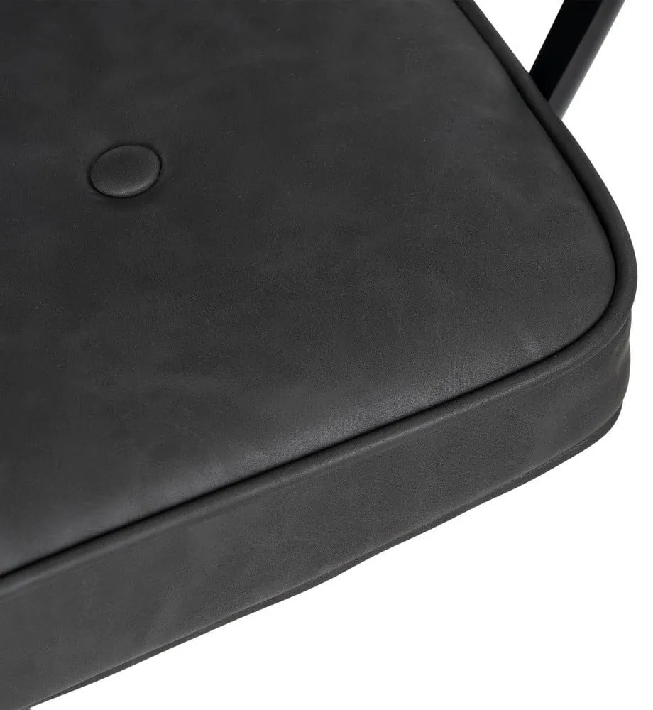 Antracitová kancelárska stolička z imitácie kože – Ixia