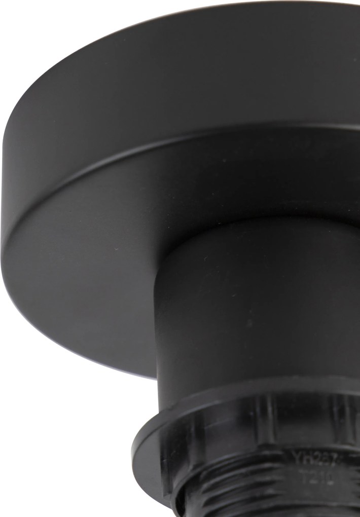 Stropné svietidlo matná čierna s bielym tienidlom 45 cm - Combi