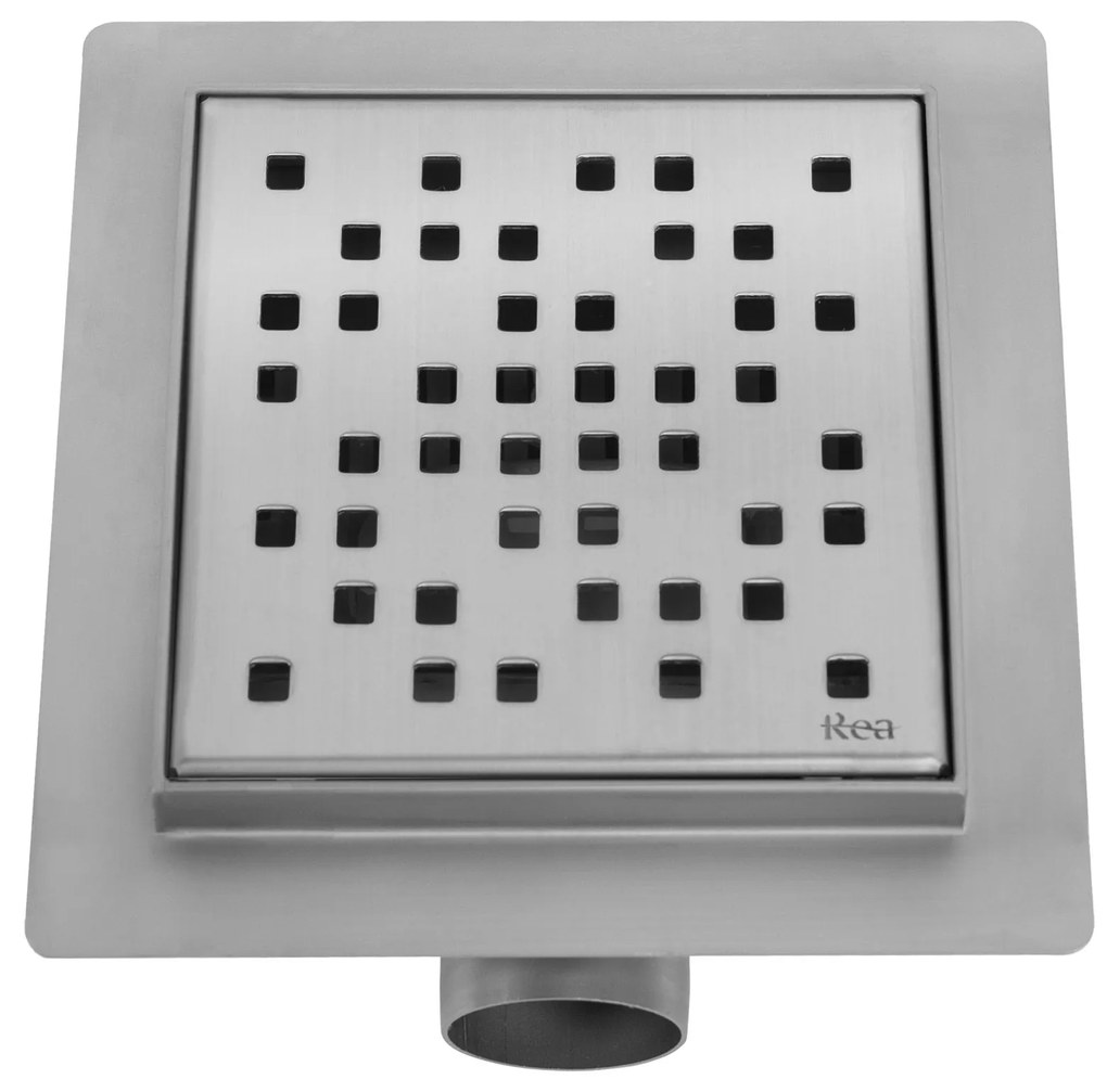 Rea Dots, nerezový odtokový žľab 120x120 mm, oceľová, REA-G6202