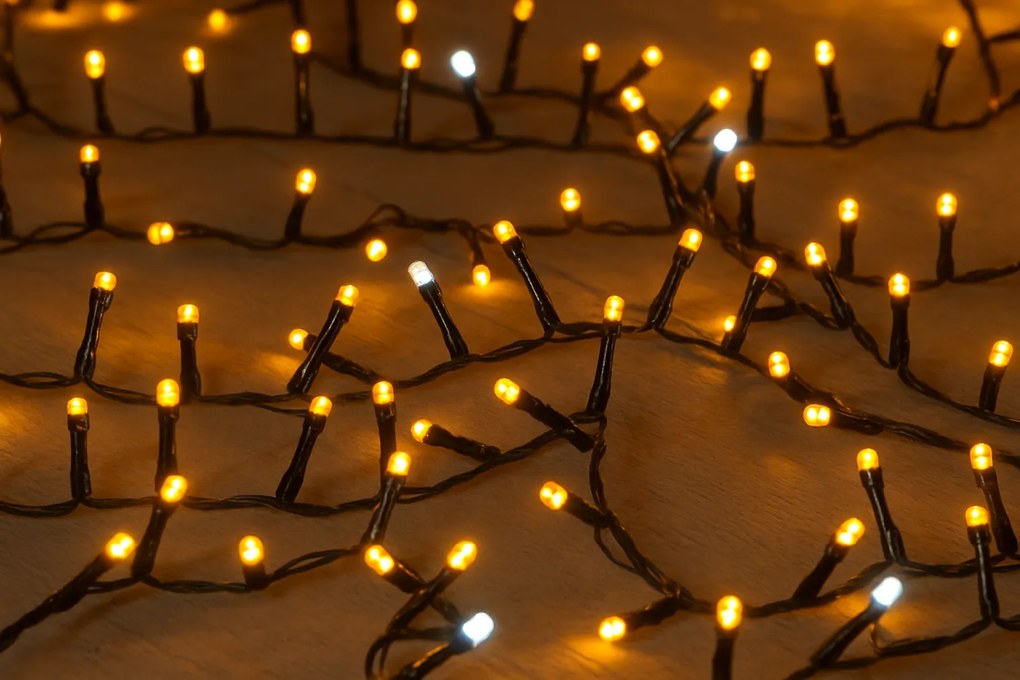 Vianočné svetielka vonkajšie FLASH teplá biela 1000 LED