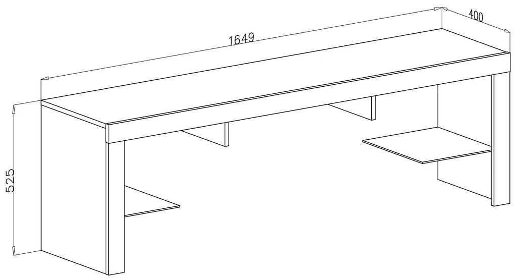 TV STOLÍK ELEGANTE LED BIELY VYSOKÝ LESK