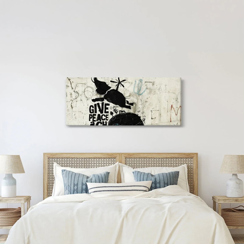 Obraz - Slon nad zemou (120x50 cm)