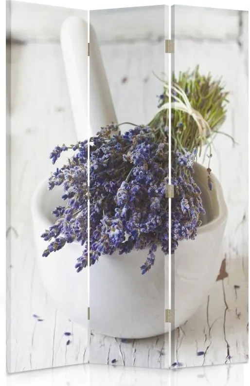 CARO Paraván - A Bouquet Of Lavender | trojdielny | jednostranný 110x150 cm