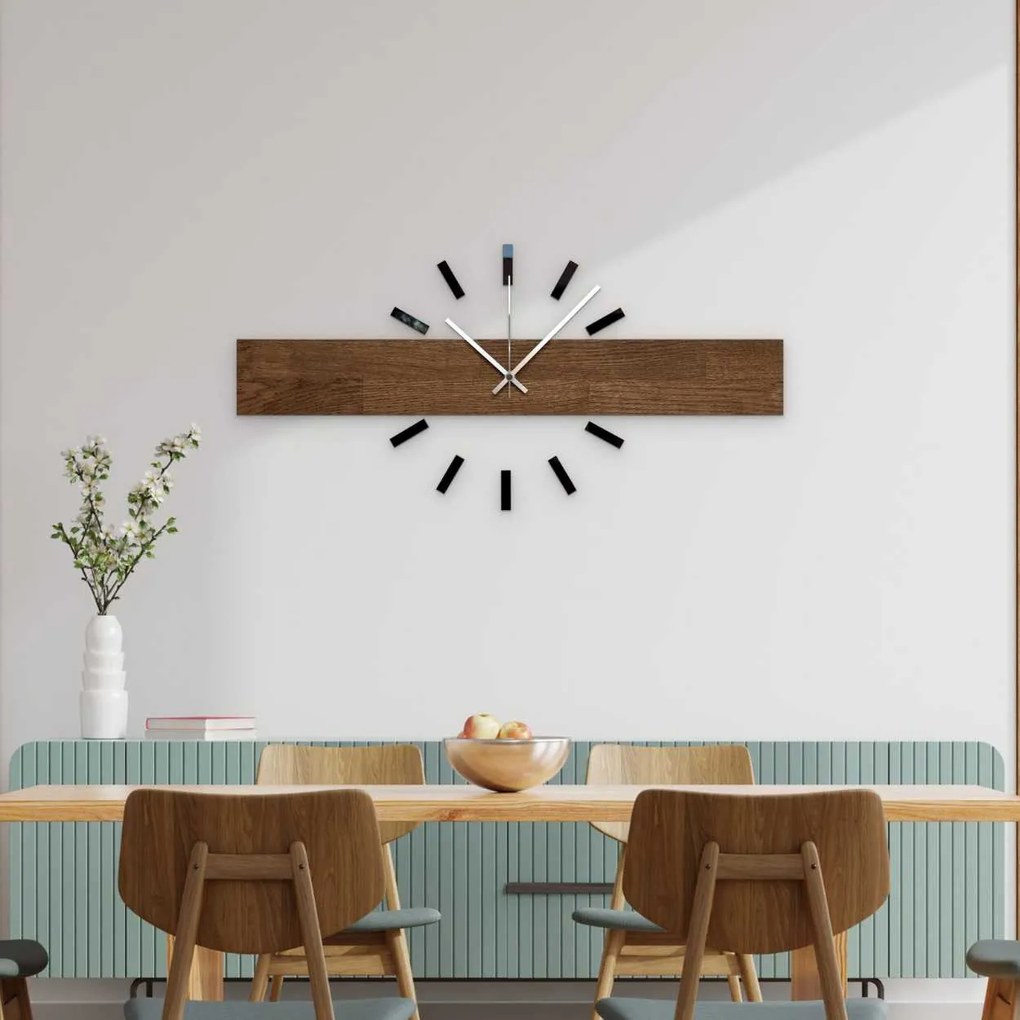Nadčasové nástenné hodiny s originálnym dizajnom - DRAKARYS: Strieborné ručičky 60 cm 4639-109270 MAS021-3073- SILVER-60
